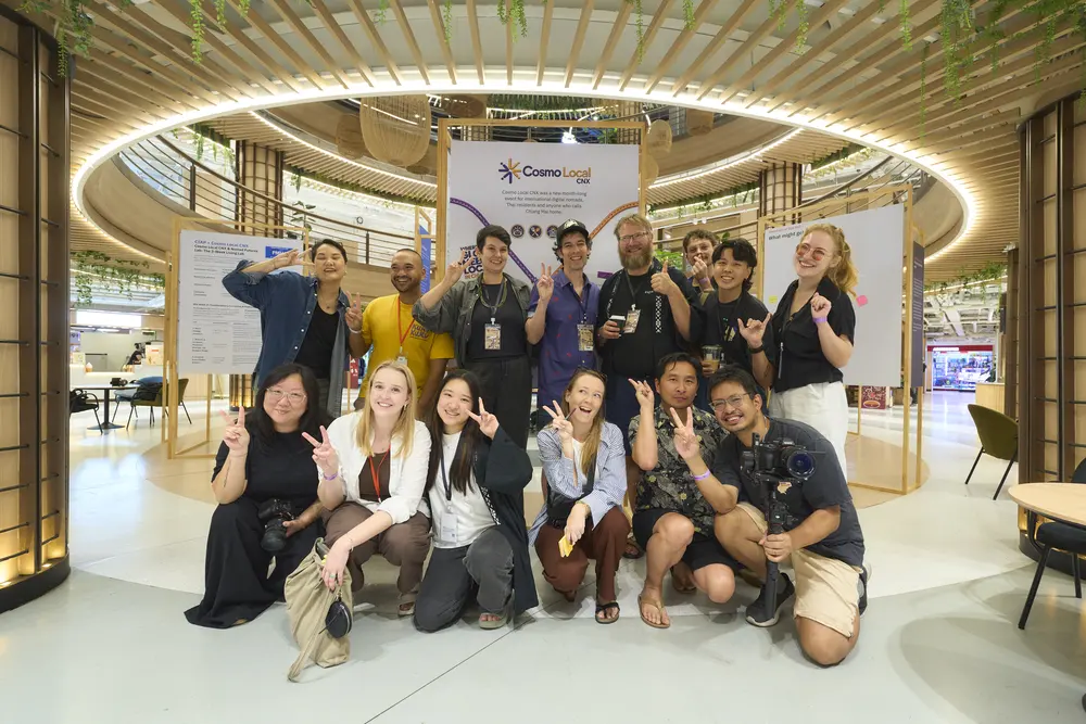 Collaborators at the exhibition