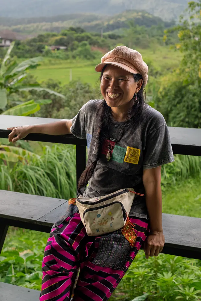 A farm host in the hills outside Chiang Mai