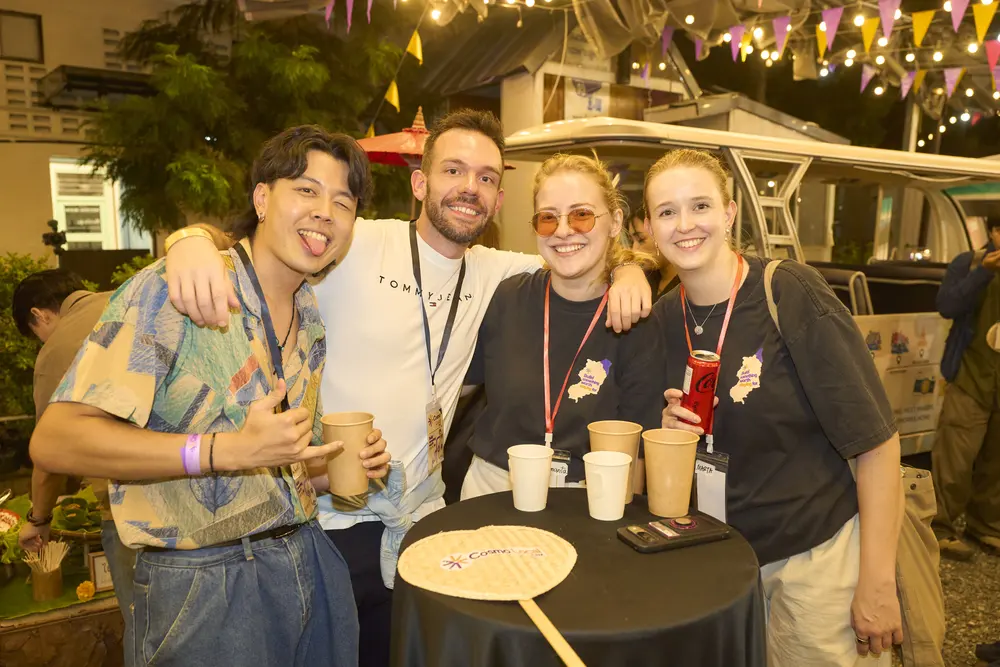 Friends together at the opening night